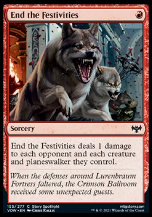 (155) Magic The Gathering Innistrad: Crimson Vow Single: End the Festivities Holo Common