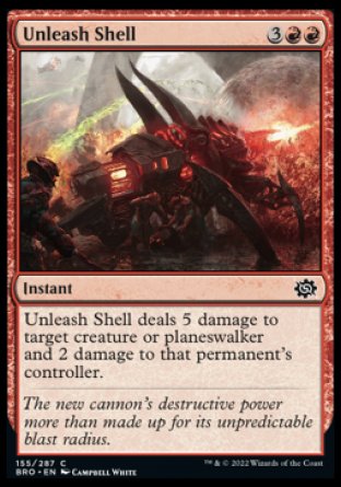 (155) Magic The Gathering The Brothers' War Single: Unleash Shell Holo Common