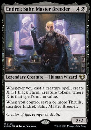 (155) Magic The Gathering Commander Masters Single: Endrek Sahr, Master Breeder Holo Rare