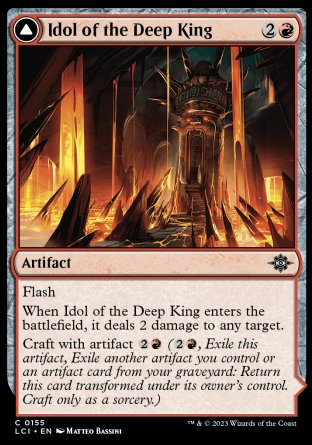 (155) Magic The Gathering The Lost Caverns of Ixalan Single: Idol of the Deep King // Sovereign's Macuahuitl  Common