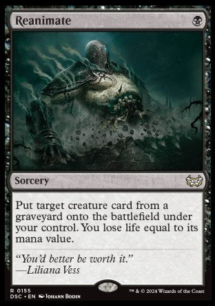 (155) Magic The Gathering Commander: Duskmourn: House of Horror Single: Reanimate  Rare