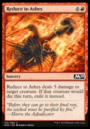 (155/280) Magic The Gathering Core 2020 Single: Reduce to Ashes  Common