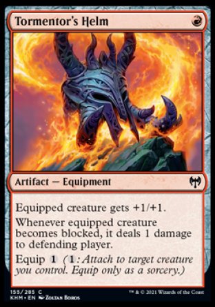 (155/285) Magic The Gathering Kaldheim Single: Tormentor's Helm Holo Common