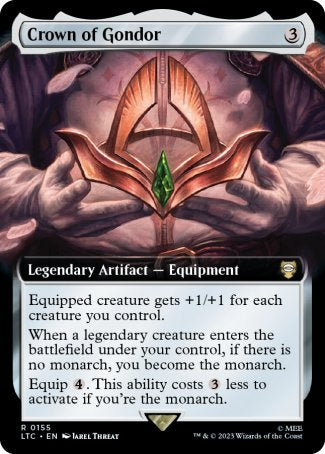 (155) Magic The Gathering Commander: The Lord of the Rings: Tales of Middle-earth: Extras Single: Crown of Gondor Holo Rare