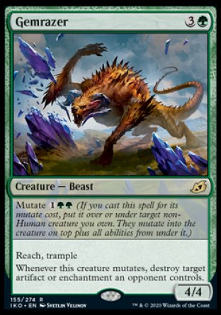 (155) Magic The Gathering Ikoria: Lair of Behemoths: Promos Single: Gemrazer (V.1) Holo Rare