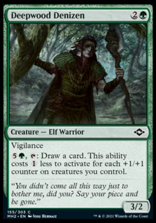(155) Magic The Gathering Modern Horizons 2 Single: Deepwood Denizen  Common