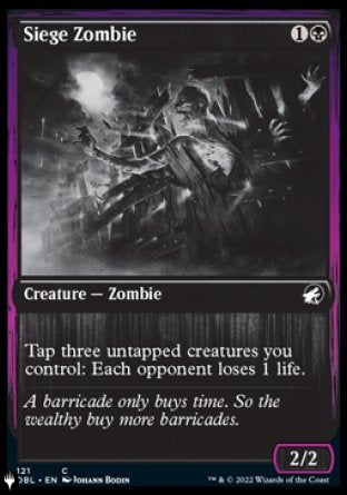 (121) Magic The Gathering The List Single: Siege Zombie  Common