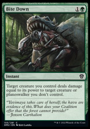 (155) Magic The Gathering Dominaria United Single: Bite Down  Common