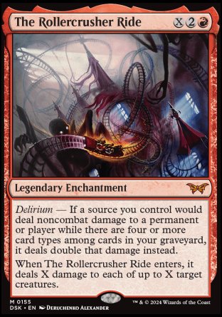 (155) Magic The Gathering Duskmourn: House of Horror Single: The Rollercrusher Ride  Mythic