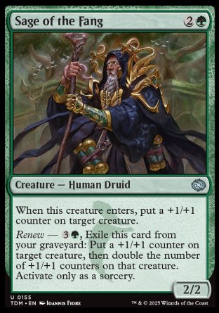 (155) Magic The Gathering Tarkir: Dragonstorm Single: Sage of the Fang Holo Uncommon