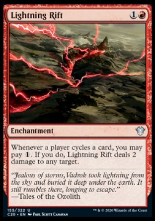 (155/322) Magic The Gathering Commander: Ikoria Single: Lightning Rift  Uncommon