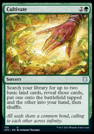 (155) Magic The Gathering Commander: Adventures in the Forgotten Realms Single: Cultivate  Uncommon