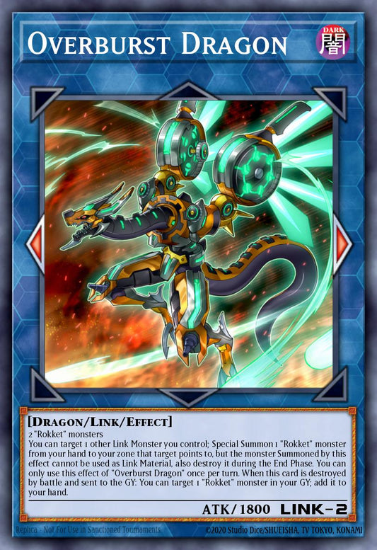 (200) YuGiOh TCG MP20: 2020 Tin of Lost Memories Mega Pack Single: Overburst Dragon  Super Rare