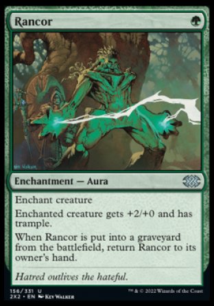 (156) Magic The Gathering Double Masters 2022 Single: Rancor Holo Uncommon