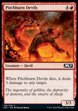 (156) Magic The Gathering Core 2021 Single: Pitchburn Devils Holo Common