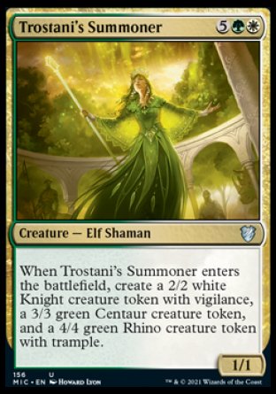 (156) Magic The Gathering Commander: Innistrad: Midnight Hunt Single: Trostani's Summoner  Uncommon
