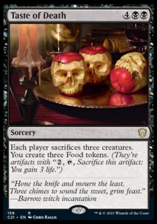 (156) Magic The Gathering Commander: Strixhaven Single: Taste of Death  Rare