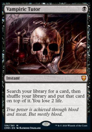 (156/361) Magic The Gathering Commander Legends Single: Vampiric Tutor Holo Mythic