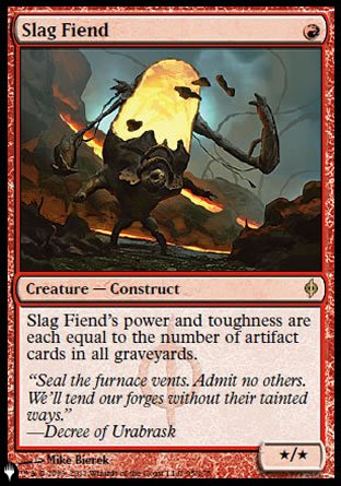 (095) Magic The Gathering The List Single: Slag Fiend  Rare