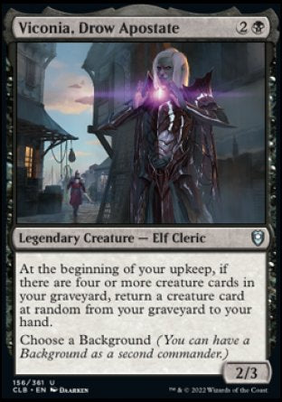 (156) Magic The Gathering Commander Legends: Battle for Baldur's Gate Single: Viconia, Drow Apostate  Uncommon