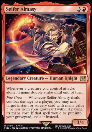 (156) Magic The Gathering Magic: The Gathering - FINAL FANTASY Single: Seifer Almasy  Rare