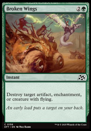 (156) Magic The Gathering Aetherdrift Single: Broken Wings  Common