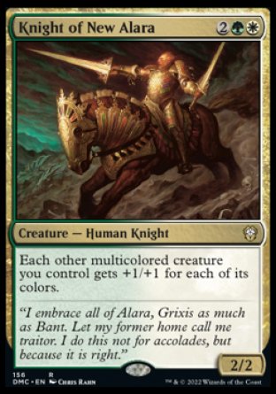(156) Magic The Gathering Commander: Dominaria United Single: Knight of New Alara  Rare
