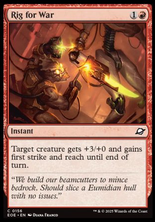 (156) Magic The Gathering Edge of Eternities Single: Rig for War  Common