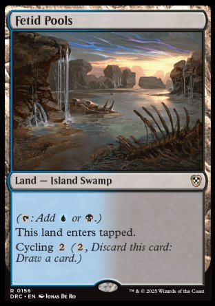 (156) Magic The Gathering Commander: Aetherdrift Single: Fetid Pools  Rare