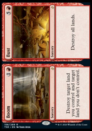(156/289) Magic The Gathering Time Spiral Remastered Single: Boom // Bust Holo Rare