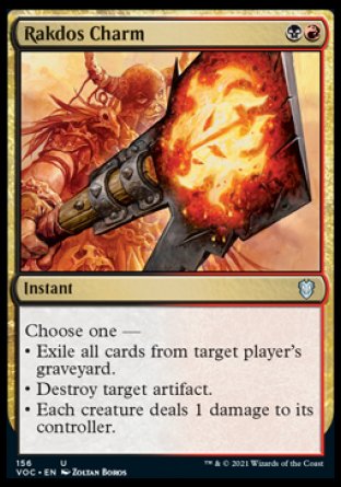 (156) Magic The Gathering Commander: Innistrad: Crimson Vow Single: Rakdos Charm  Uncommon