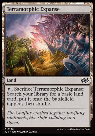 (156) Magic The Gathering Foundations Jumpstart Single: Terramorphic Expanse  Common