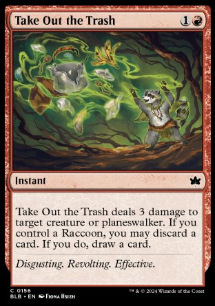 (156) Magic The Gathering Bloomburrow Single: Take Out the Trash Holo Common