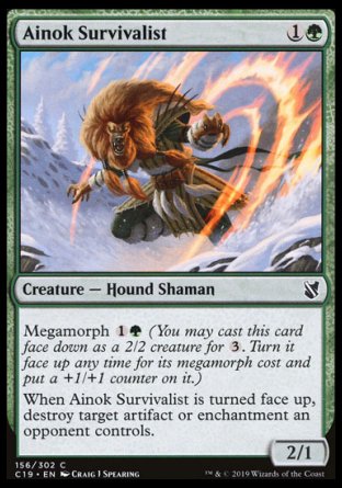 (156) Magic The Gathering Commander 2019 Single: Ainok Survivalist  Common