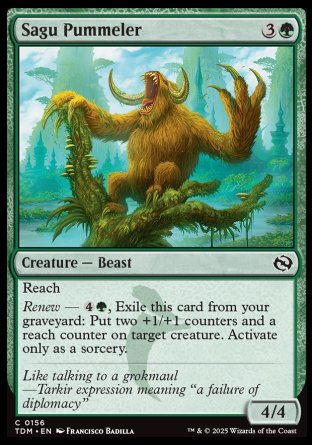 (156) Magic The Gathering Tarkir: Dragonstorm Single: Sagu Pummeler Holo Common