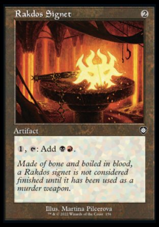 (156) Magic The Gathering Commander: The Brothers' War Single: Rakdos Signet  Common
