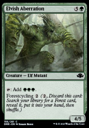 (156) Magic The Gathering Dominaria Remastered Single: Elvish Aberration  Common