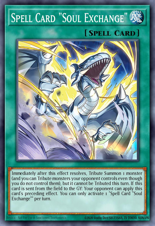 (100) YuGiOh TCG INFO: The Infinite Forbidden Single: Spell Card Soul Exchange  Super Rare