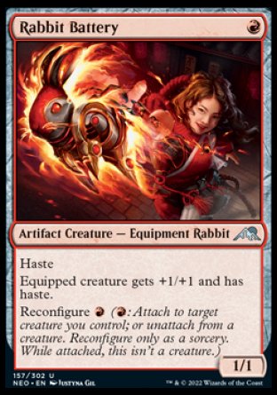 (157) Magic The Gathering Kamigawa: Neon Dynasty Single: Rabbit Battery  Uncommon