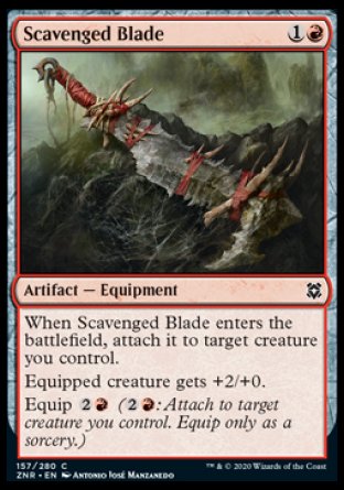 (157/280) Magic The Gathering Zendikar Rising Single: Scavenged Blade Holo Common