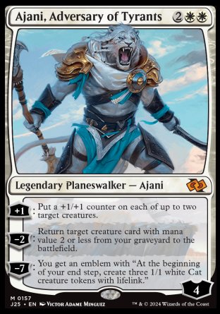 (157) Magic The Gathering Foundations Jumpstart Single: Ajani, Adversary of Tyrants  Mythic