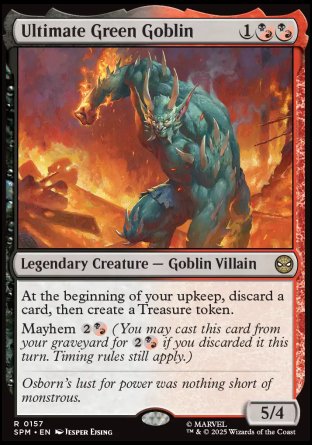 (157) Magic The Gathering Magic: The Gathering | Marvel's Spider-Man: Promos Single: Ultimate Green Goblin  Rare