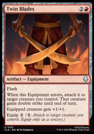 (157) Magic The Gathering Magic: The Gathering | Avatar: The Last Airbender Single: Twin Blades  Uncommon
