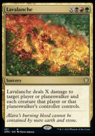 (157) Magic The Gathering Commander: Dominaria United Single: Lavalanche  Rare
