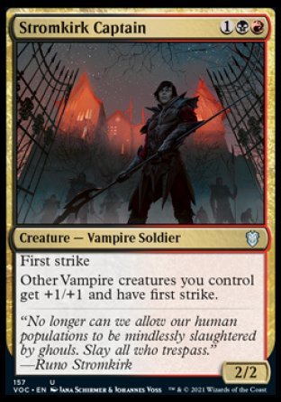 (157) Magic The Gathering Commander: Innistrad: Crimson Vow Single: Stromkirk Captain  Uncommon