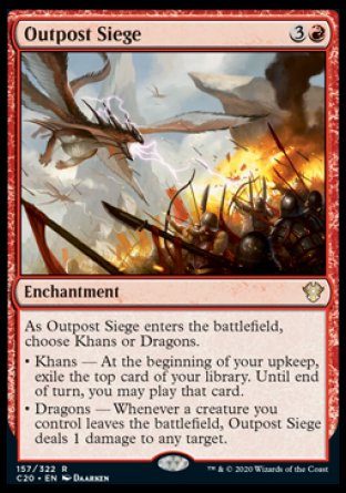 (157/322) Magic The Gathering Commander: Ikoria Single: Outpost Siege  Rare