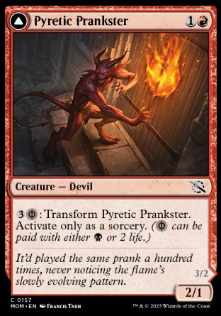 (157) Magic The Gathering March of the Machine Single: Pyretic Prankster // Glistening Goremonger  Common