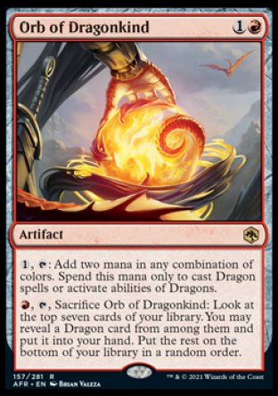 (157) Magic The Gathering Adventures in the Forgotten Realms Single: Orb of Dragonkind Holo Rare