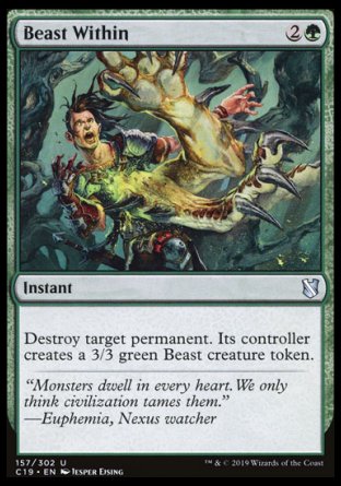 (157) Magic The Gathering Commander 2019 Single: Beast Within  Uncommon