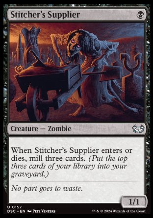 (157) Magic The Gathering Commander: Duskmourn: House of Horror Single: Stitcher's Supplier  Uncommon